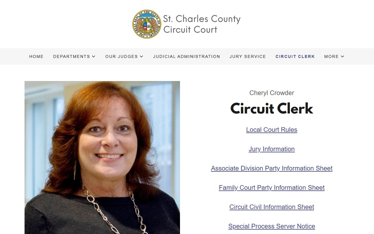 St. Charles County Circuit Clerk court records page
