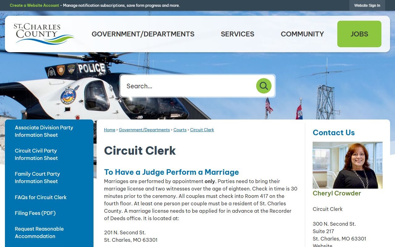 St. Charles County Circuit Clerk official county records information