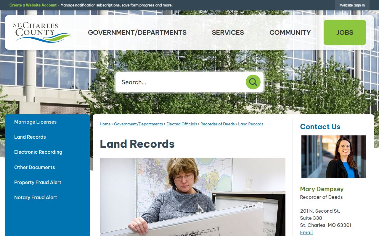 St. Charles County Recorder land records portal