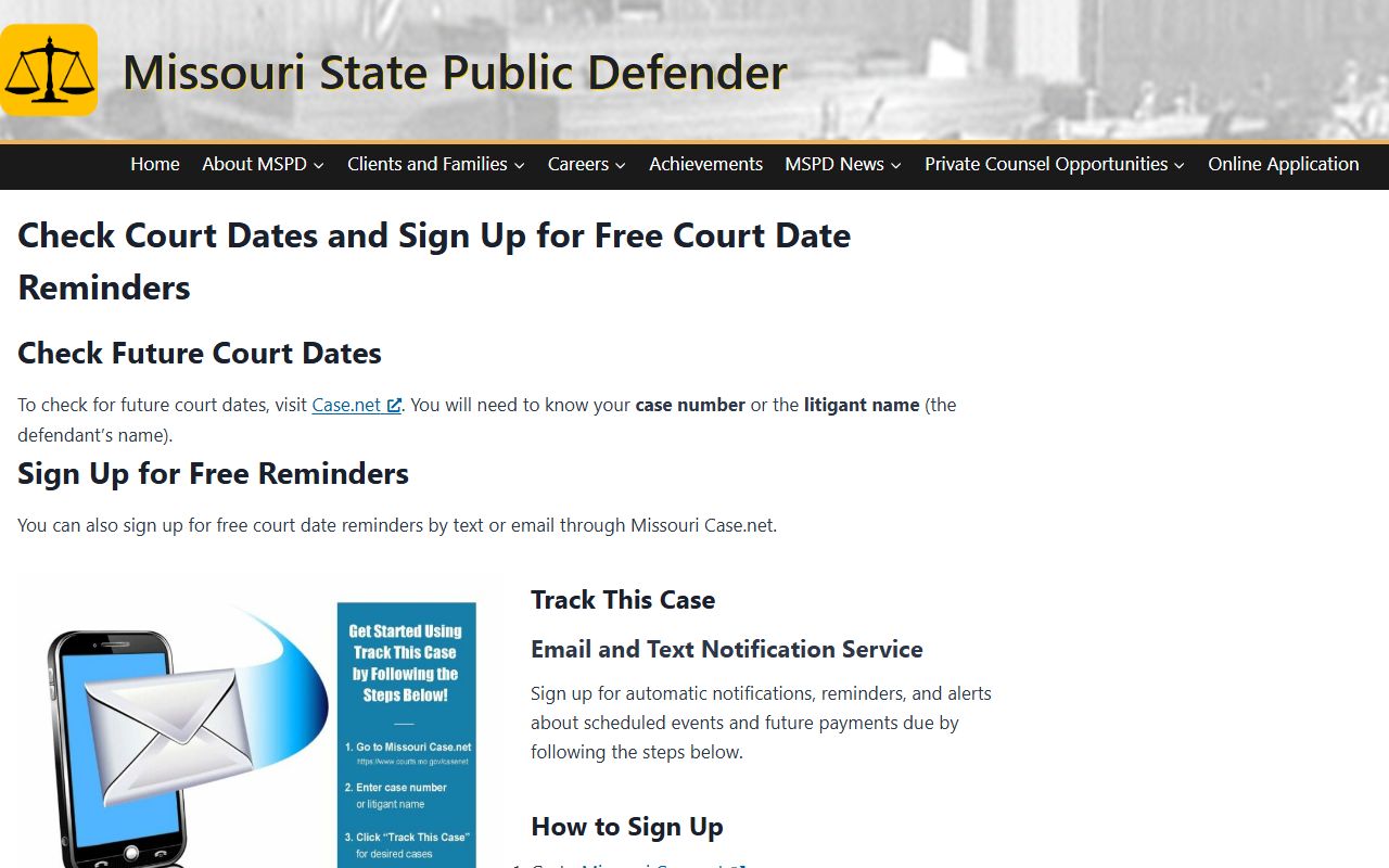 St. Charles County court dockets court date lookup instructions source