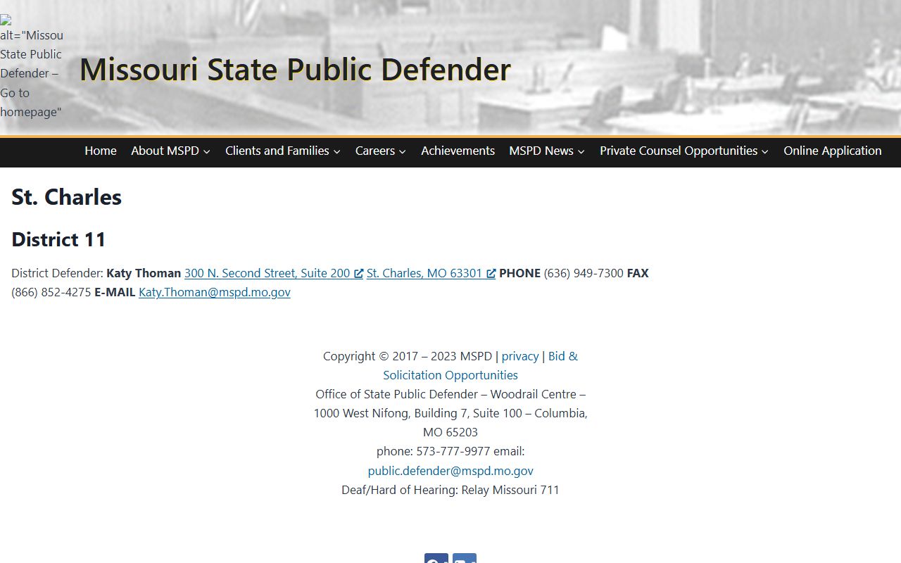 St. Charles County criminal court records State Public Defender source