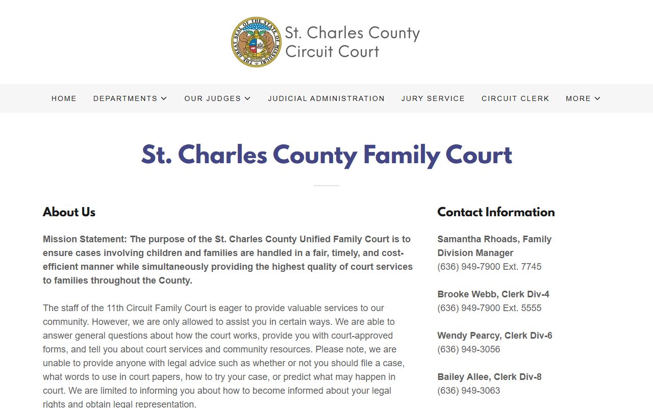 St. Charles County Circuit Court family court records