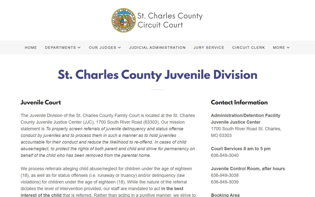 St. Charles County juvenile division court records