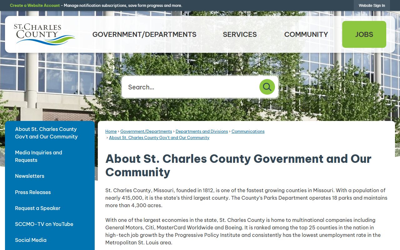 St. Charles County court records county profile