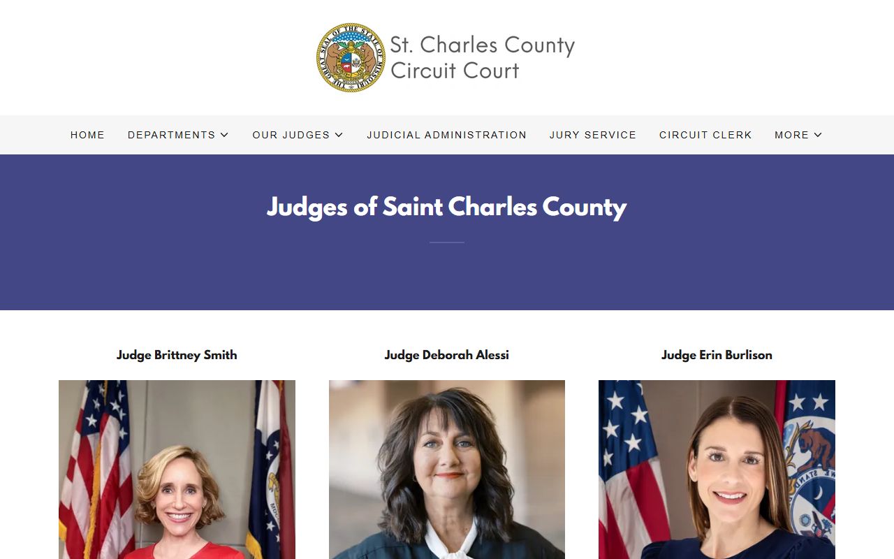 St. Charles County court records judges and judicial officers overview