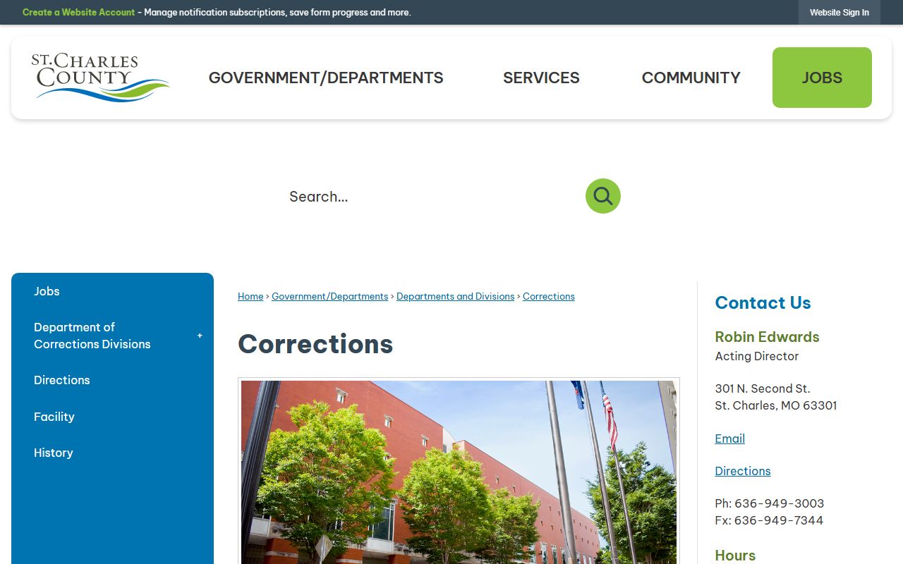 St. Charles County inmate records Department of Corrections source