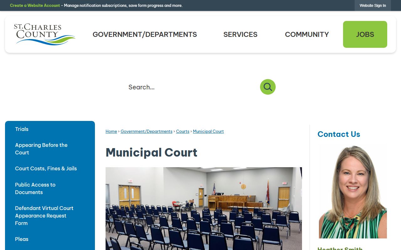 St. Charles County traffic court records county municipal court page